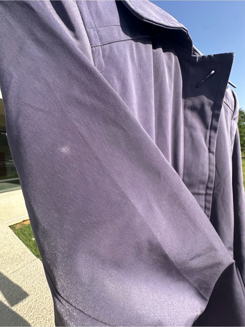 London Fog Women Lavender Trench Coat Lightweight Minimalist Belted Classic Chic - Picture 8 of 16